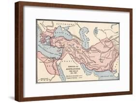 Map of the Empire of Alexander the Great in 323 Bc-null-Framed Giclee Print