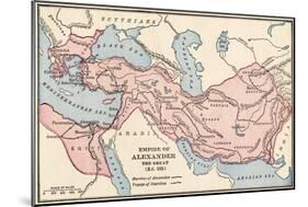 Map of the Empire of Alexander the Great in 323 Bc-null-Mounted Giclee Print