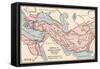 Map of the Empire of Alexander the Great in 323 Bc-null-Framed Stretched Canvas
