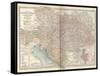 Map of the Empire of Austria-Hungary. Inset of Budapest and Vicinity-Encyclopaedia Britannica-Framed Stretched Canvas