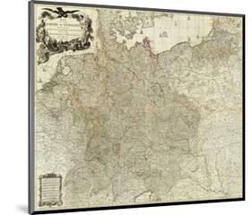 Map of the Empire of Germany, c.1790-Louis Stanislas D'arcy De La Rochette-Mounted Art Print