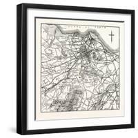 Map of the Environs of Edinburgh-null-Framed Giclee Print