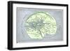 Map of the Flat Earth According to Herodotus, Ancient Greek Historian-null-Framed Giclee Print
