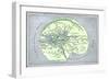 Map of the Flat Earth According to Herodotus, Ancient Greek Historian-null-Framed Giclee Print