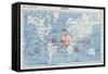 Map of the French Colonies, 1905-null-Framed Stretched Canvas