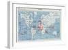 Map of the French Colonies, 1905-null-Framed Premium Giclee Print