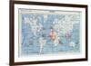 Map of the French Colonies, 1905-null-Framed Giclee Print