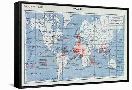 Map of the French Colonies, 1905-null-Framed Stretched Canvas