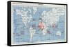 Map of the French Colonies, 1905-null-Framed Stretched Canvas