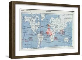 Map of the French Colonies, 1905-null-Framed Giclee Print