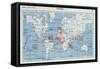 Map of the French Colonies, 1905-null-Framed Stretched Canvas