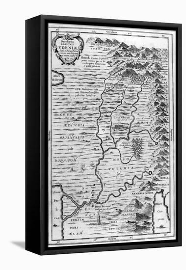 Map of the Garden of Eden, 1675-Athanasius Kircher-Framed Stretched Canvas