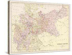 Map of the German Empire after the War with France (Note Alsace and Lorraine are Included)-null-Stretched Canvas