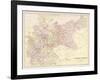 Map of the German Empire after the War with France (Note Alsace and Lorraine are Included)-null-Framed Art Print