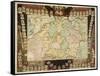 Map of the German Empire with Portraits of the Holy Roman Emperors, Published by Louis-Charles…-Nicolas De Fer-Framed Stretched Canvas