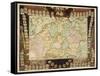 Map of the German Empire with Portraits of the Holy Roman Emperors, Published by Louis-Charles…-Nicolas De Fer-Framed Stretched Canvas