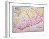 Map of the Gold Coast at the Time of the Third Ashanti Expedition in 1874-null-Framed Giclee Print