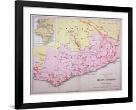 Map of the Gold Coast at the Time of the Third Ashanti Expedition in 1874-null-Framed Giclee Print