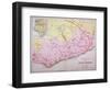 Map of the Gold Coast at the Time of the Third Ashanti Expedition in 1874-null-Framed Giclee Print