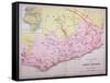 Map of the Gold Coast at the Time of the Third Ashanti Expedition in 1874-null-Framed Stretched Canvas