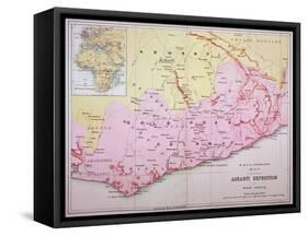 Map of the Gold Coast at the Time of the Third Ashanti Expedition in 1874-null-Framed Stretched Canvas