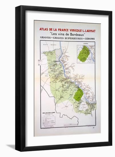 Map of the Graves and Cerons Regions-null-Framed Giclee Print