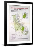 Map of the Graves and Cerons Regions-null-Framed Giclee Print