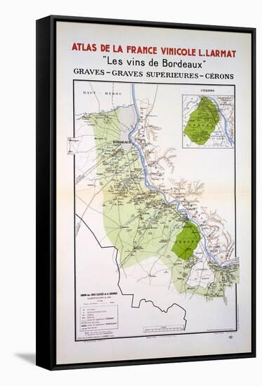 Map of the Graves and Cerons Regions-null-Framed Stretched Canvas