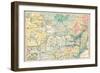 Map of the Great Lakes and the St. Lawrence Watershed-null-Framed Giclee Print