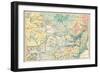 Map of the Great Lakes and the St. Lawrence Watershed-null-Framed Giclee Print