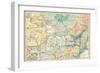 Map of the Great Lakes and the St. Lawrence Watershed-null-Framed Giclee Print