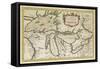 Map of the Great Lakes-null-Framed Stretched Canvas