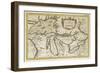 Map of the Great Lakes-null-Framed Premium Giclee Print