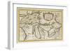 Map of the Great Lakes-null-Framed Premium Giclee Print