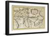 Map of the Great Lakes-null-Framed Art Print