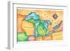 Map of the Great Lakes-Jennifer Thermes-Framed Photographic Print