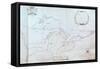 Map of the Great Lakes-Jolliet-Framed Stretched Canvas