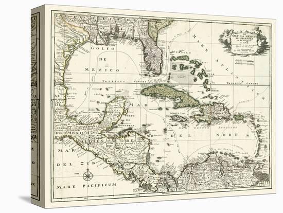 Map of the Gulf of Mexico-null-Stretched Canvas