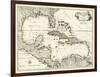 Map of the Gulf of Mexico-null-Framed Art Print