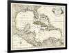 Map of the Gulf of Mexico-null-Framed Art Print