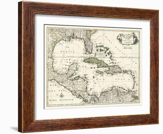 Map of the Gulf of Mexico-null-Framed Art Print