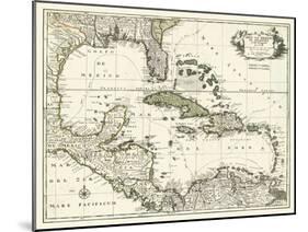 Map of the Gulf of Mexico-null-Mounted Art Print