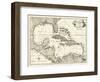 Map of the Gulf of Mexico-null-Framed Art Print