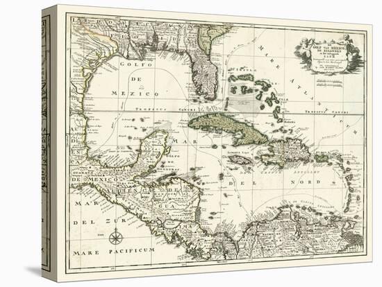 Map of the Gulf of Mexico-null-Stretched Canvas