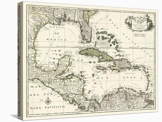 Map of the Gulf of Mexico-null-Stretched Canvas