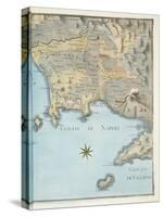 Map of the Gulf of Naples and Surrounding Area from 'Campi Phlegraei: Observations on the Volcanoes-Pietro Fabris-Stretched Canvas