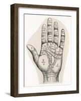 Map of the Hand-null-Framed Art Print