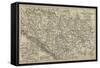 Map of the Herzegovina, Bosnia, Servia and Montenegro-null-Framed Stretched Canvas