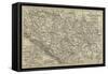 Map of the Herzegovina, Bosnia, Servia and Montenegro-null-Framed Stretched Canvas