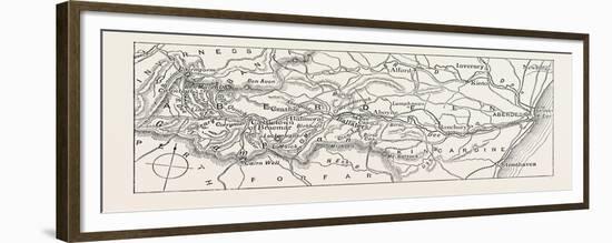 Map of the Highland Dee, UK-null-Framed Giclee Print